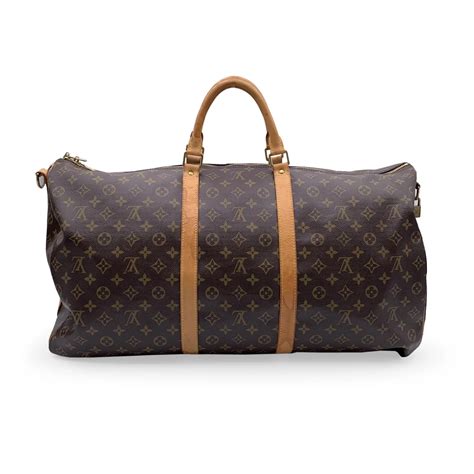 Louis Vuitton Monogram Keepall 60 Travel Large Duffle Bag 